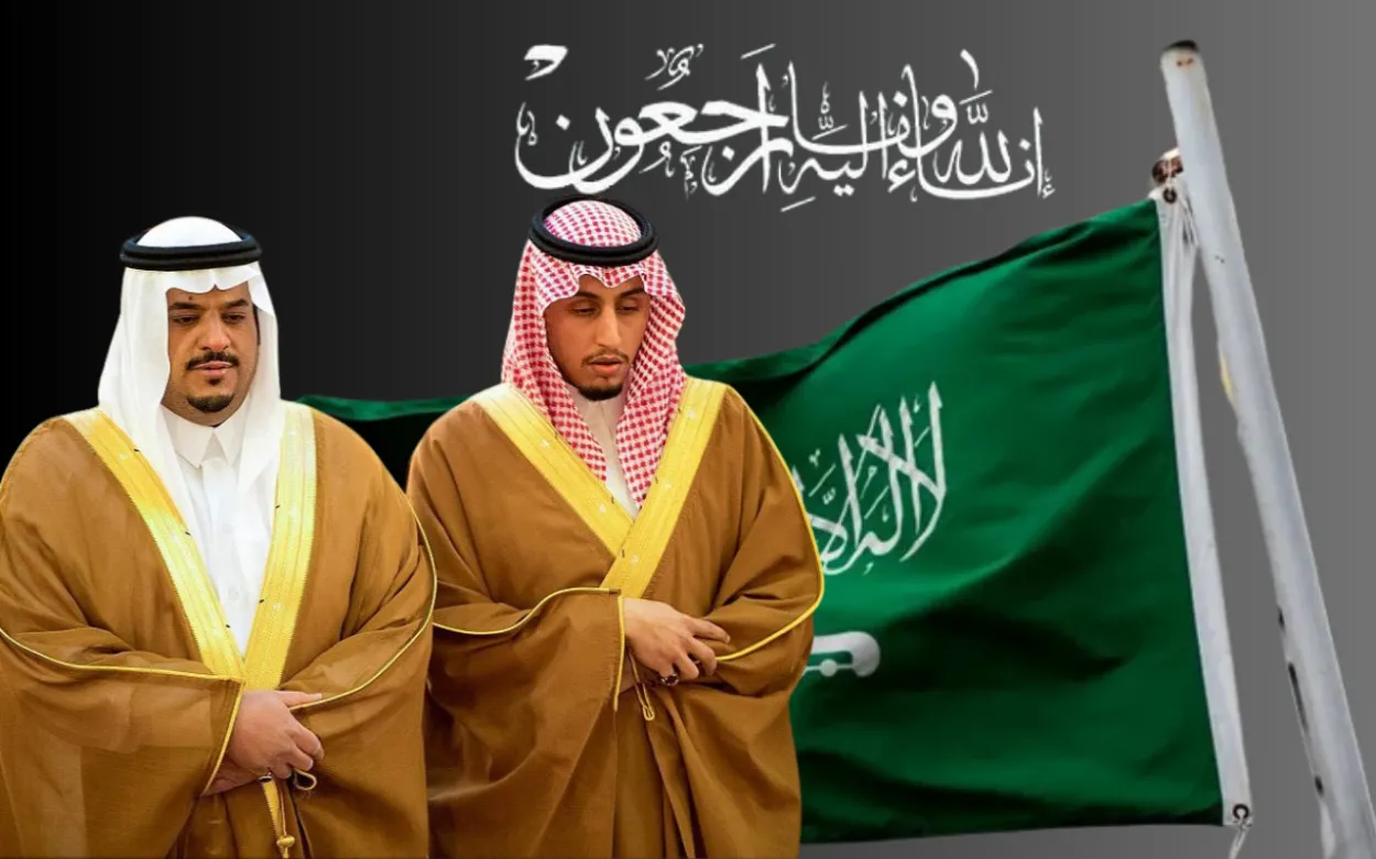 أمير الرياض ونائبه يتقدمان المصلين في جامع الإمام تركي بن عبدالله. 